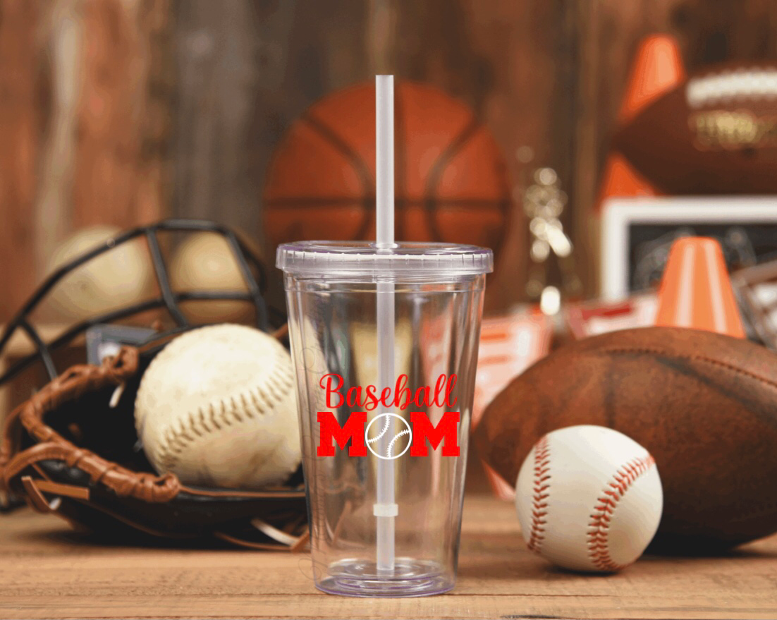 Baseball Mom 16oz Acrylic Tumbler