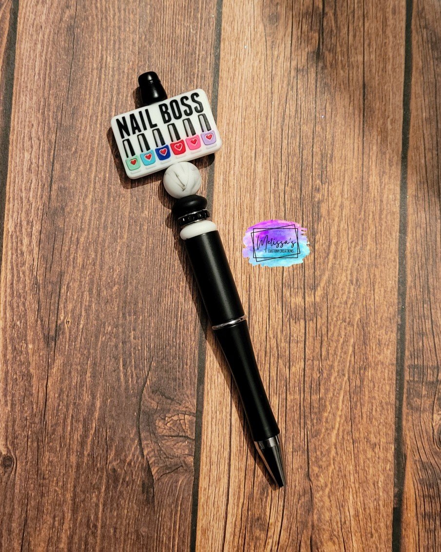 Nail Boss Beaded Pen (READY TO SHIP)