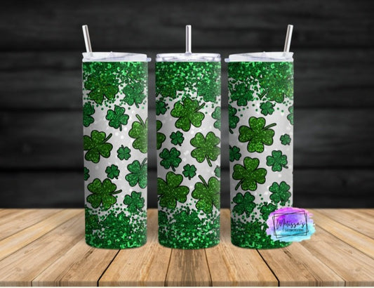 Glitter Shamrocks Tumbler