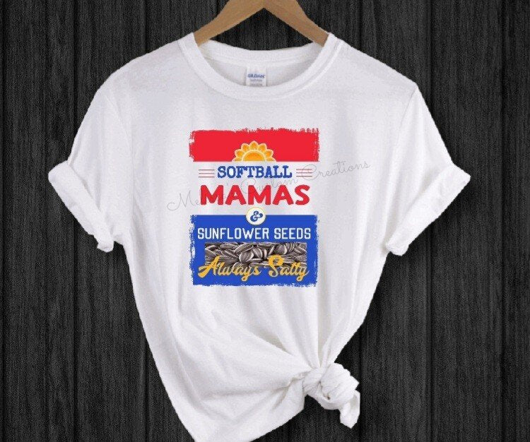 Softball Mamas & Sunflower Seeds Always Salty T-Shirt
