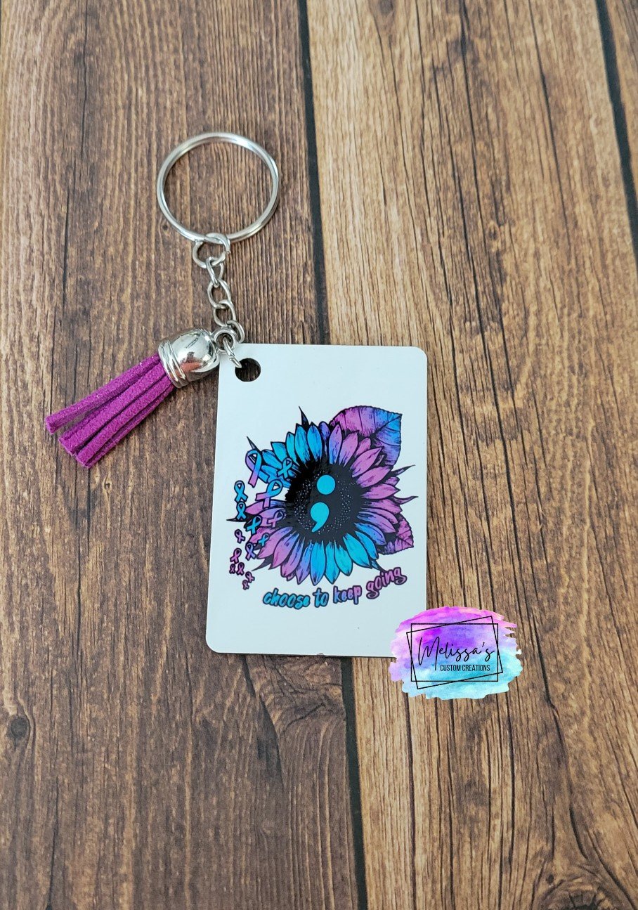 Choose to Keep Going Keychain