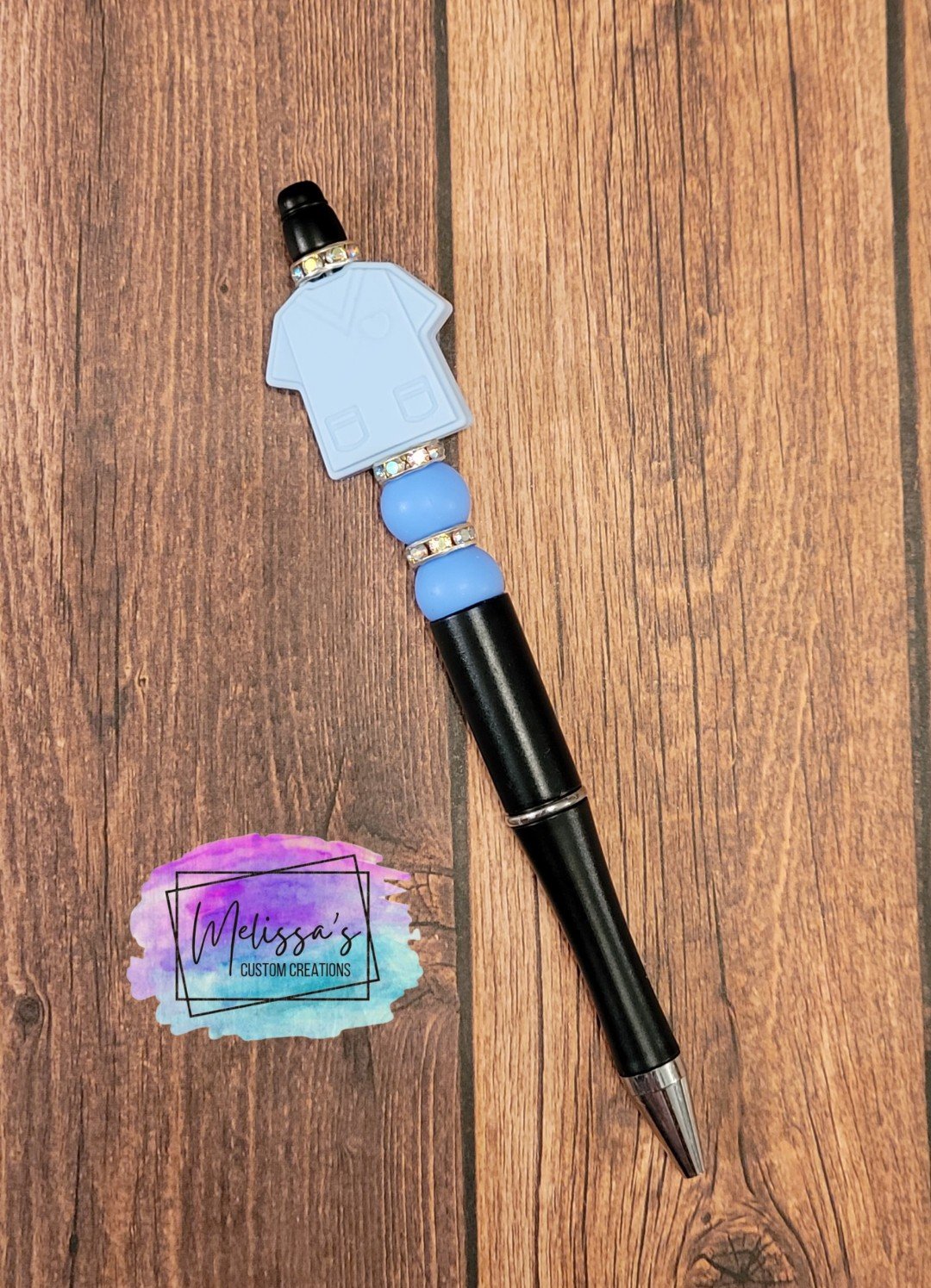 Scrub Top Beaded Pen (READY TO SHIP)