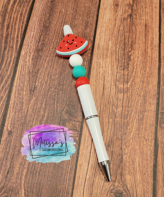 Watermelon Beaded Pen (READY TO SHIP)