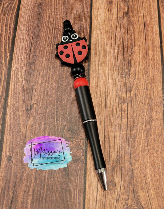Ladybug Beaded Pen (READY TO SHIP)