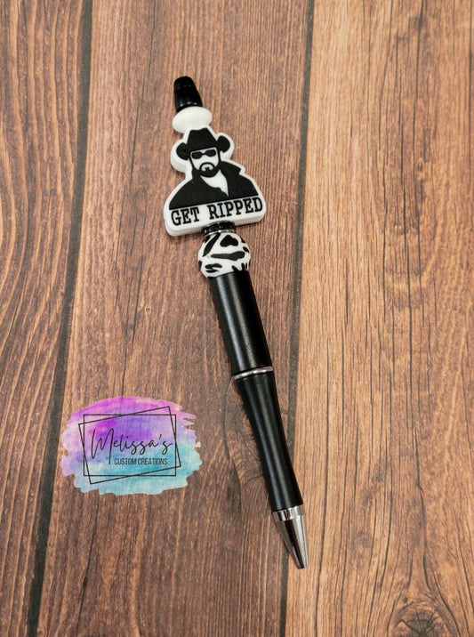 "Get Ripped" Beaded Pen (READY TO SHIP)