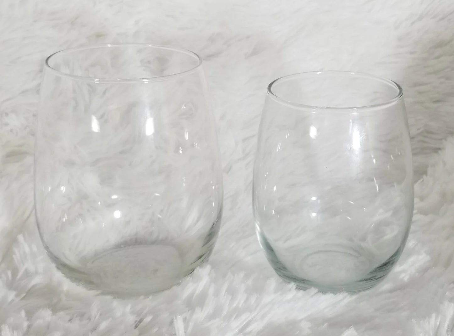 Custom Stemless Wine Glass