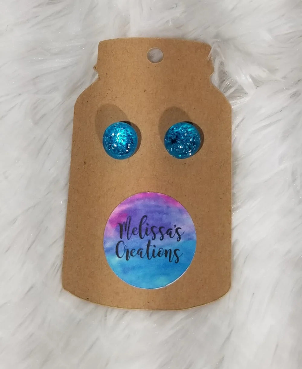 Glitter Dot Stud Earrings (READY TO SHIP)