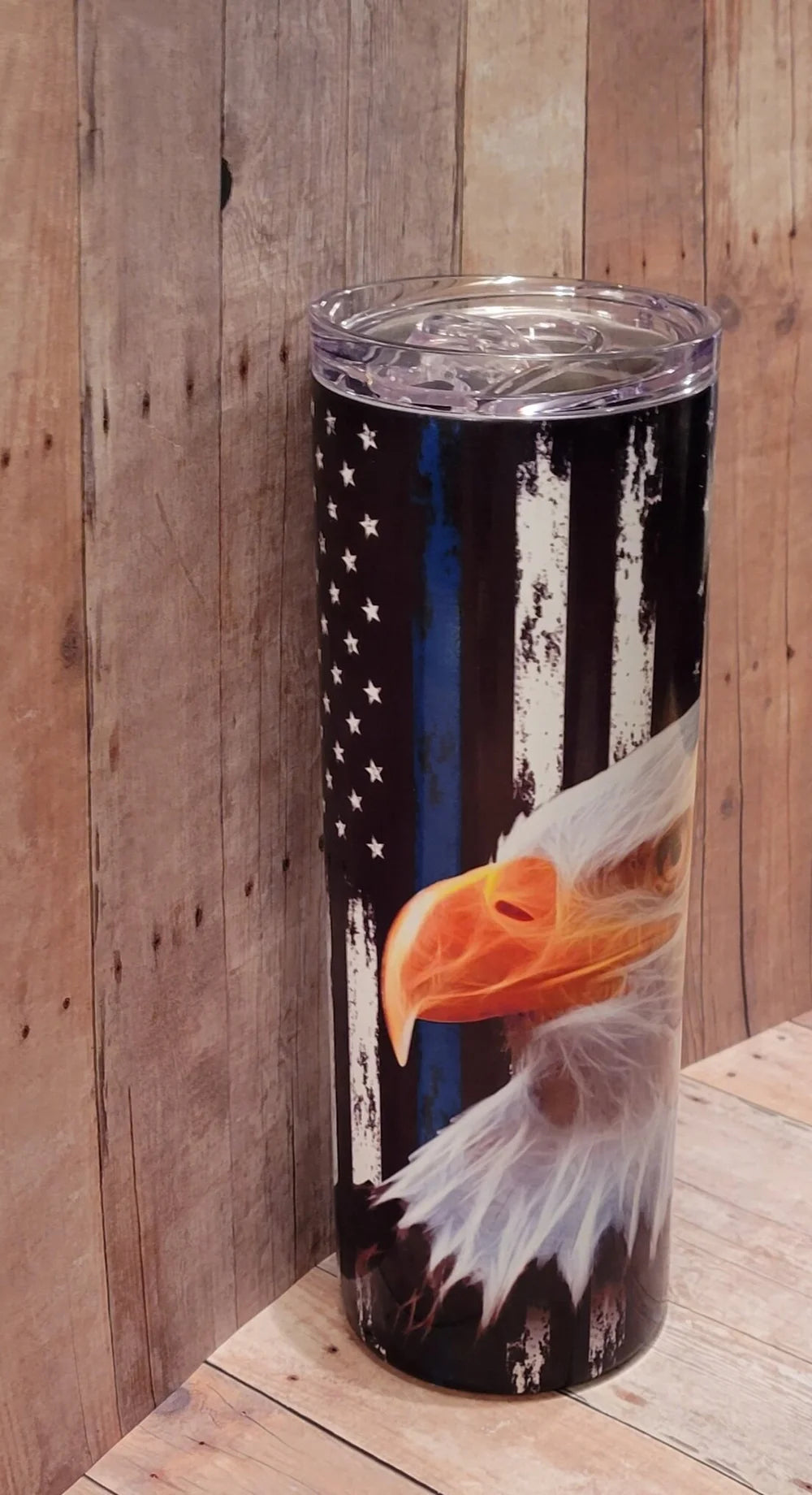 Back the Blue Eagle Flag Tumbler