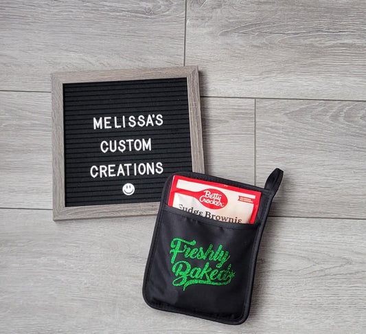 "Freshly Baked" Potholder/Brownie Mix Set (READY TO SHIP)