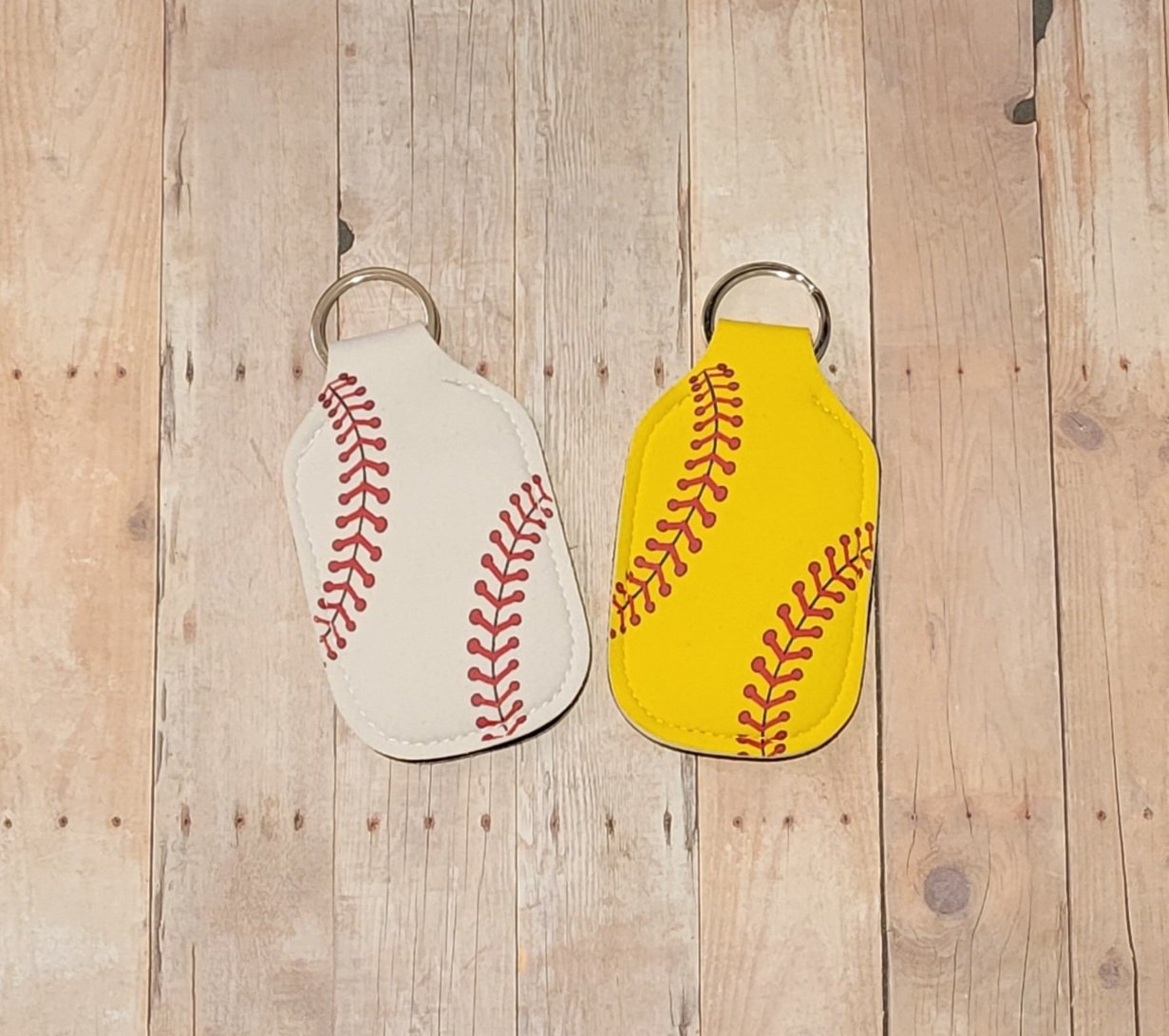 Baseball or Softball Hand Sanitizer Keychain Holder