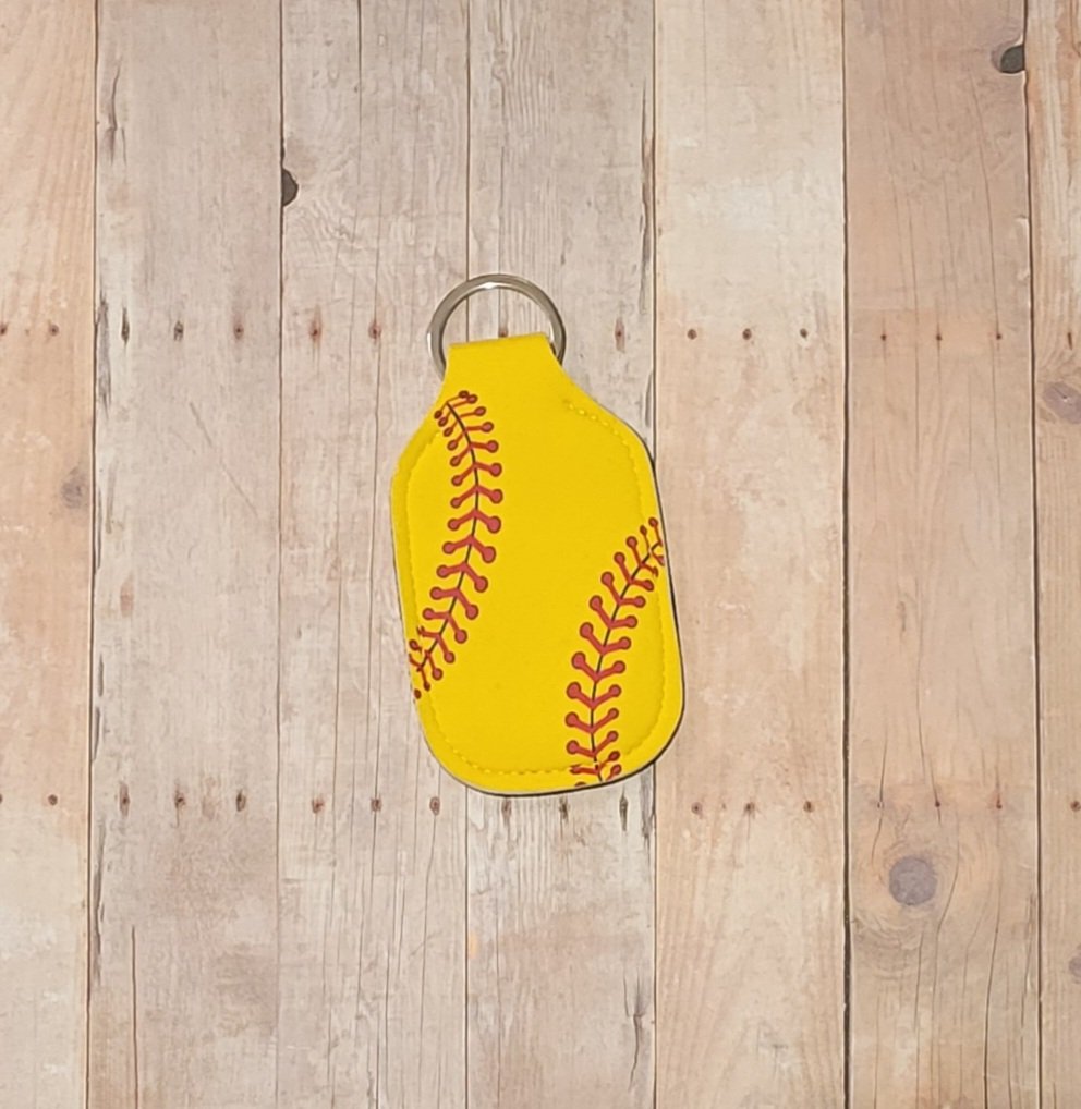 Baseball or Softball Hand Sanitizer Keychain Holder