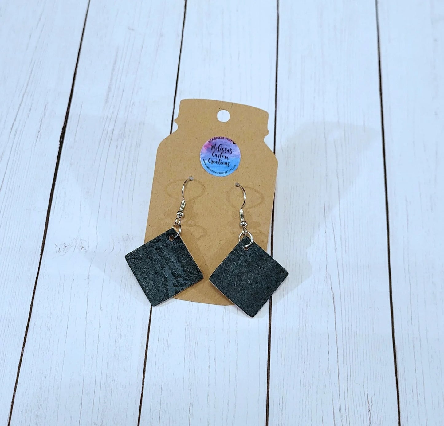 Faux Leather Earrings (READY TO SHIP)