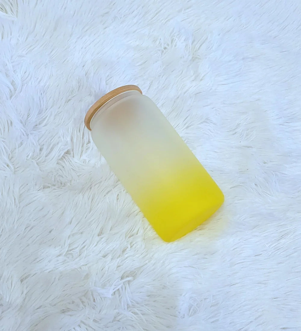 Custom 16oz Frosted Ombre Glass Tumbler