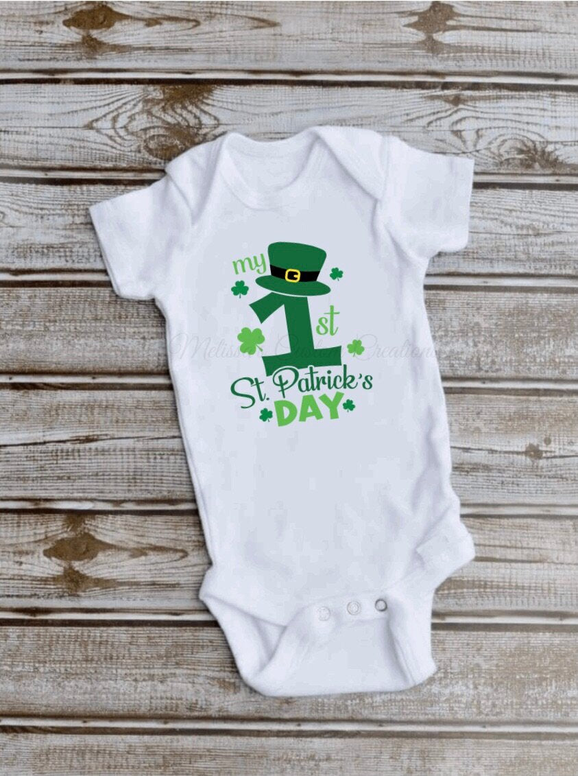 "My 1st St. Patrick's Day" Short Sleeve Bodysuit