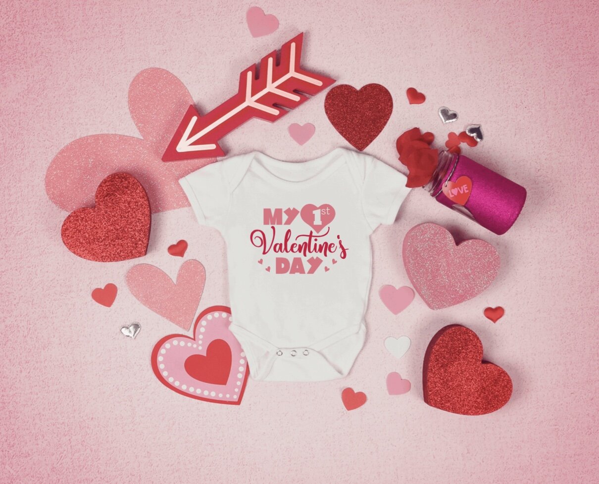 "My 1st Valentine's Day" Bodysuit