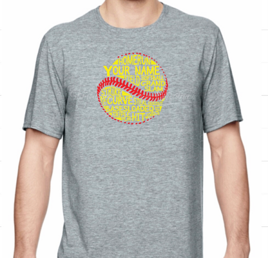 Personalized Softball T-Shirt (Choose your colors)
