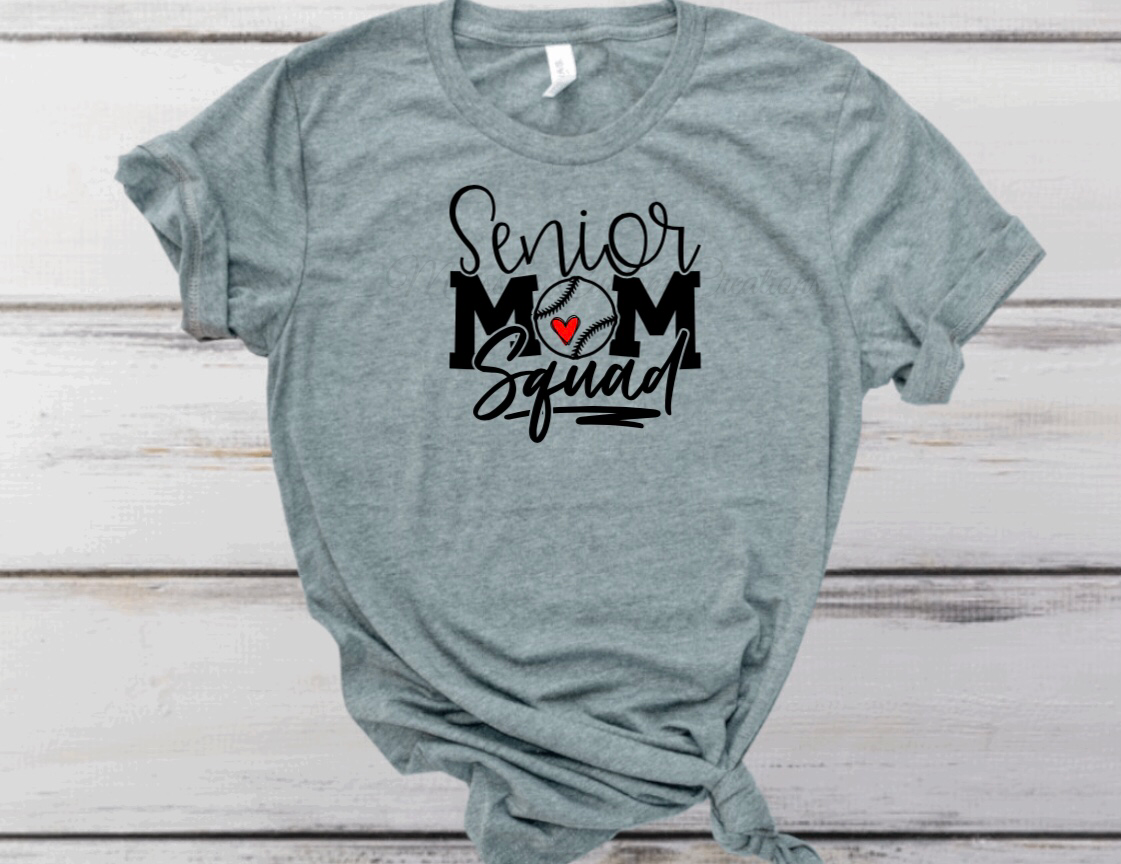 Baseball Senior Mom Squad T-Shirt