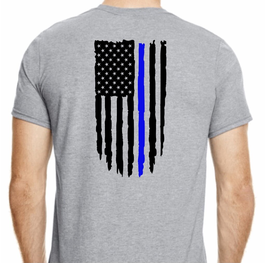 Blue Line Flag T-Shirt