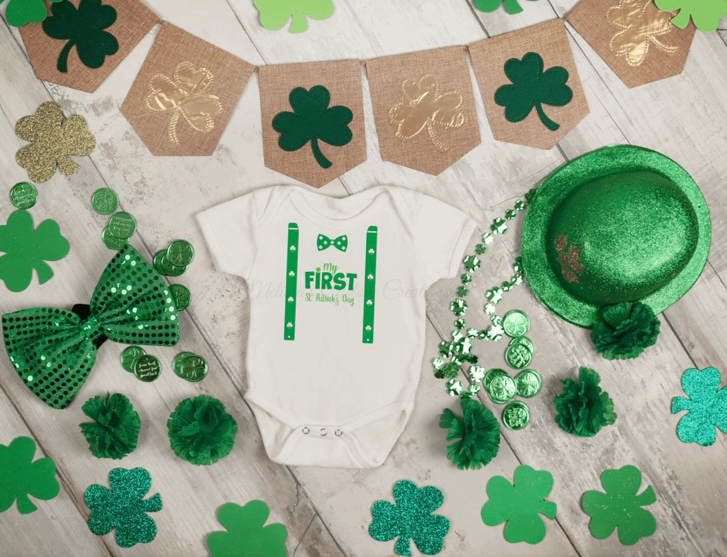 "My First St. Patrick's Day" Short Sleeve Bodysuit