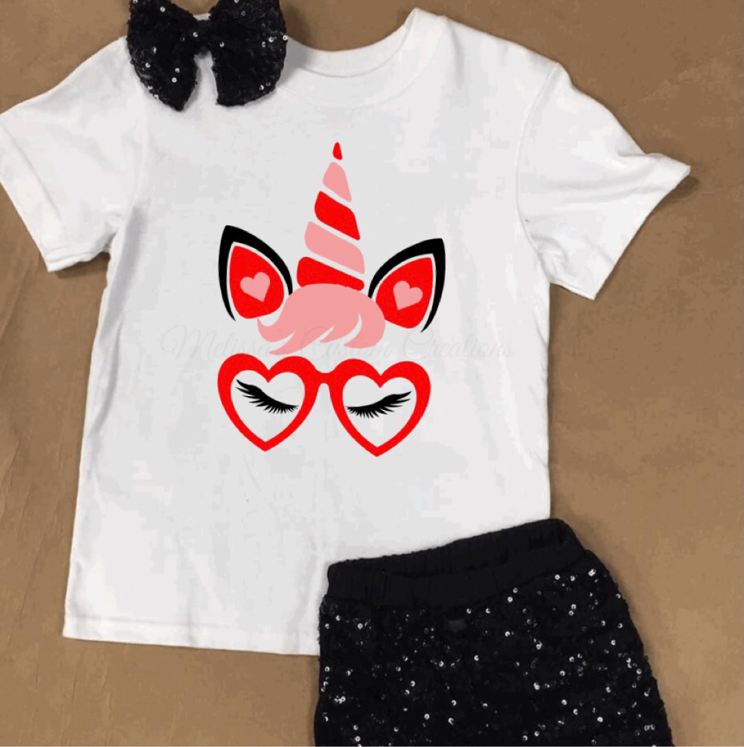 Valentine's Day Unicorn T-Shirt