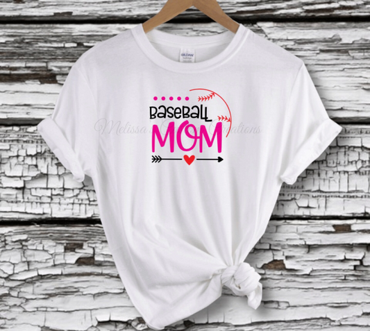 Baseball Mom T-Shirt (Choose your colors)