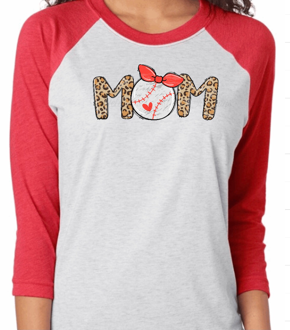 Baseball Mom 3/4 sleeve Raglan