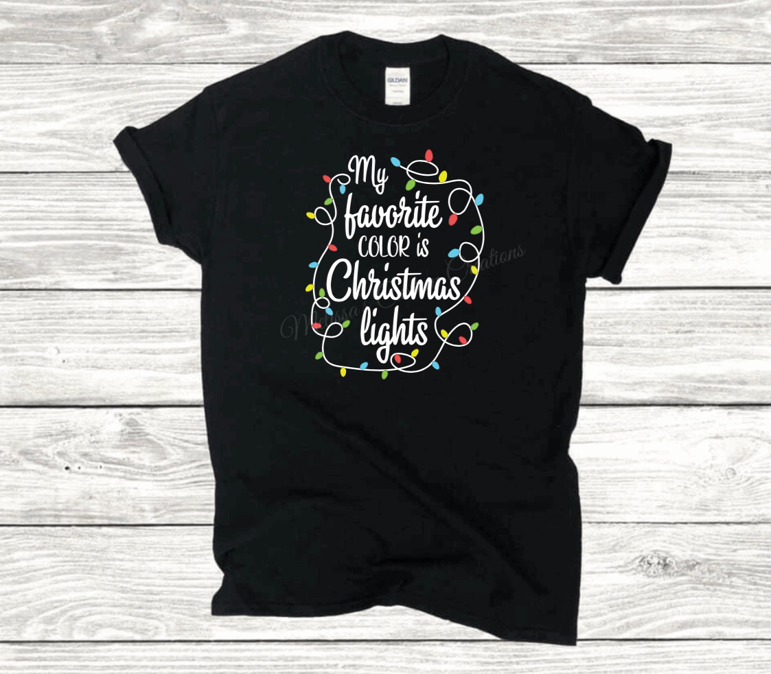 My Favorite Color Is Christmas Lights T-Shirt