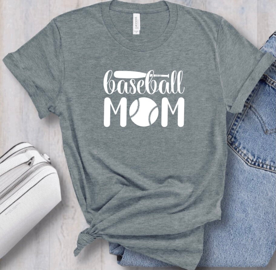 Baseball Mom T-Shirt (Choose your colors)