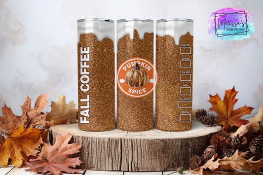Pumpkin Spice/Fall Coffee Tumbler
