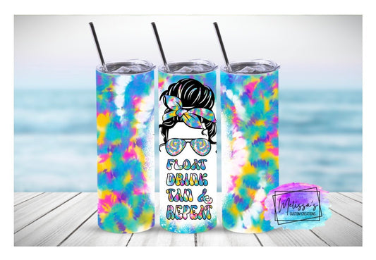 Float, Drink, Tan, & Repeat Tumbler