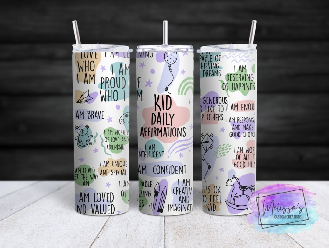 Kid Daily Affirmations Tumbler