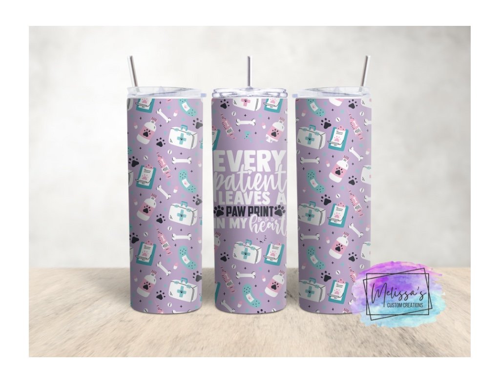 Every Patient Leaves A Pawprint On My Heart Tumbler
