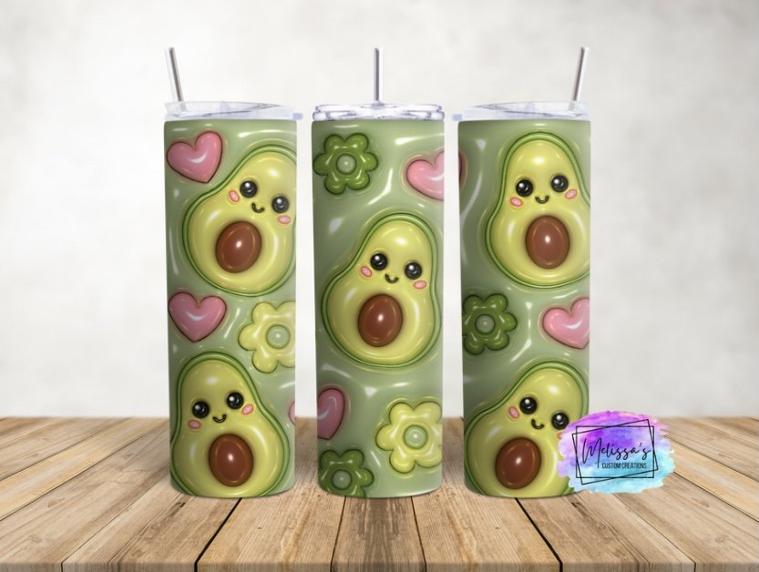 Puffy Avocado Kawaii Tumbler