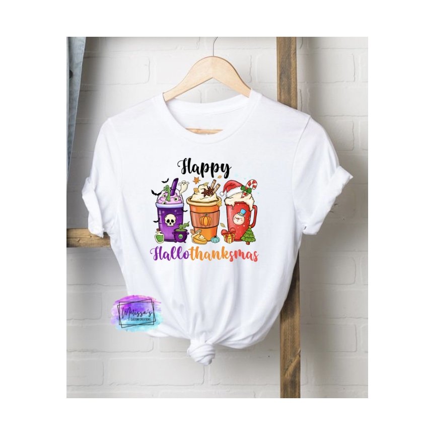 Happy HalloThanksMas Drinks T-Shirt