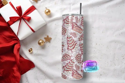 Christmas Tree Cake Tumbler (2 colors to choose from)