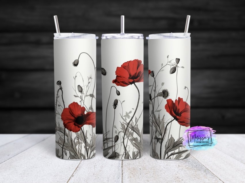 Poppy Flowers Tumbler