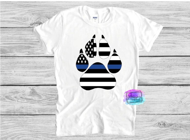 Police K9 Pawprint T-Shirt