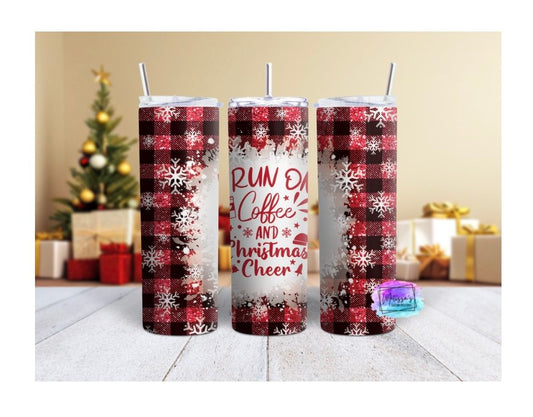 I Run On Coffee And Christmas Cheer Tumbler