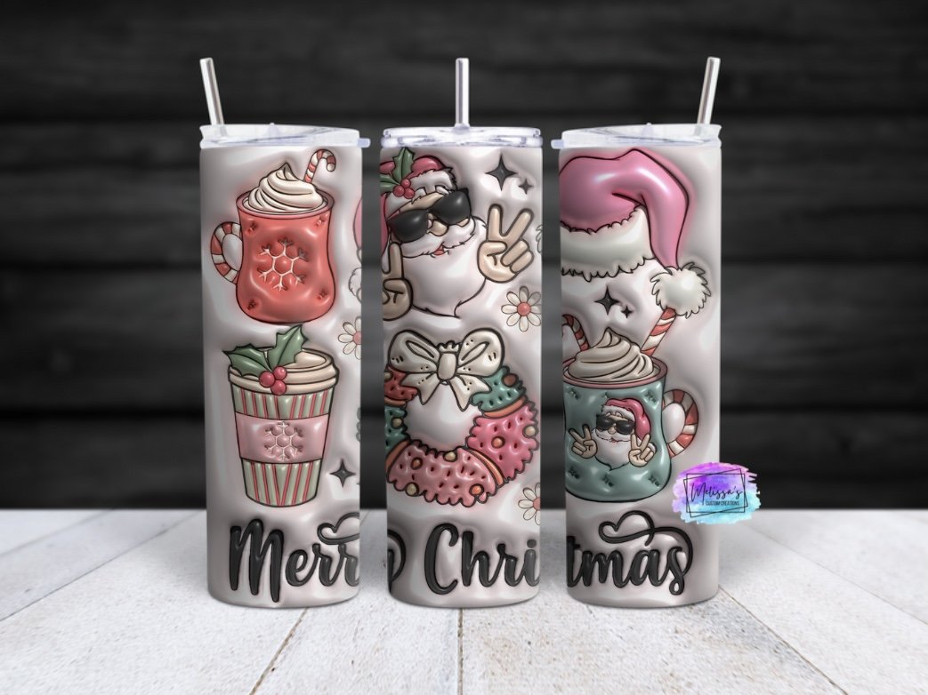 3D Inflated Christmas Tumbler