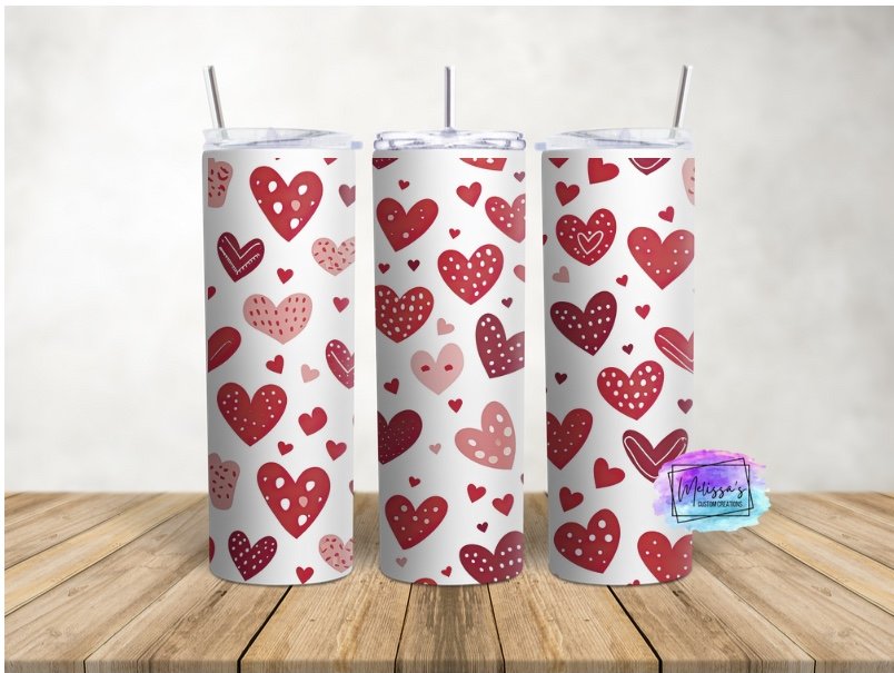 Valentine's Day Hearts Tumbler