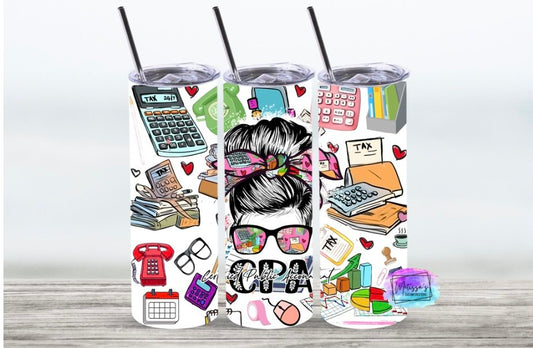 CPA Messy Bun Tumbler