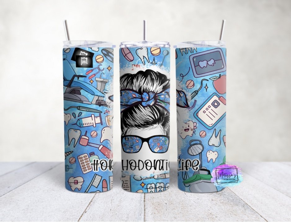 Orthodontic Life Messy Bun Tumbler