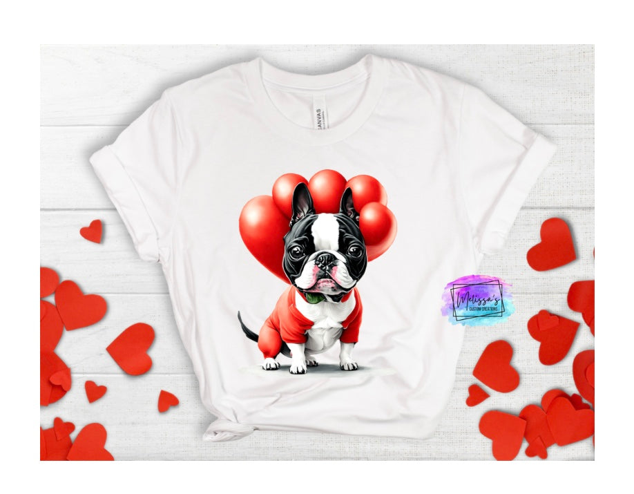 Boston Terrier Valentine's Day T-Shirt