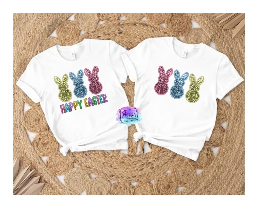 Easter Bunny Faux Sequin T-Shirt