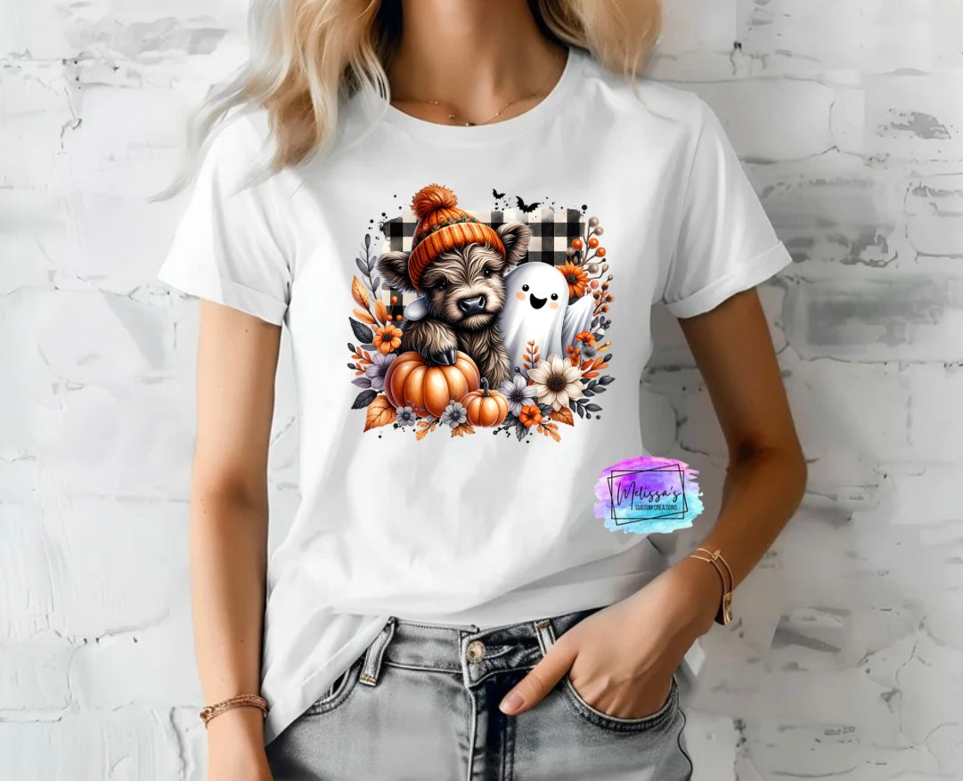 Fall Highland Cow/Ghost T-Shirt