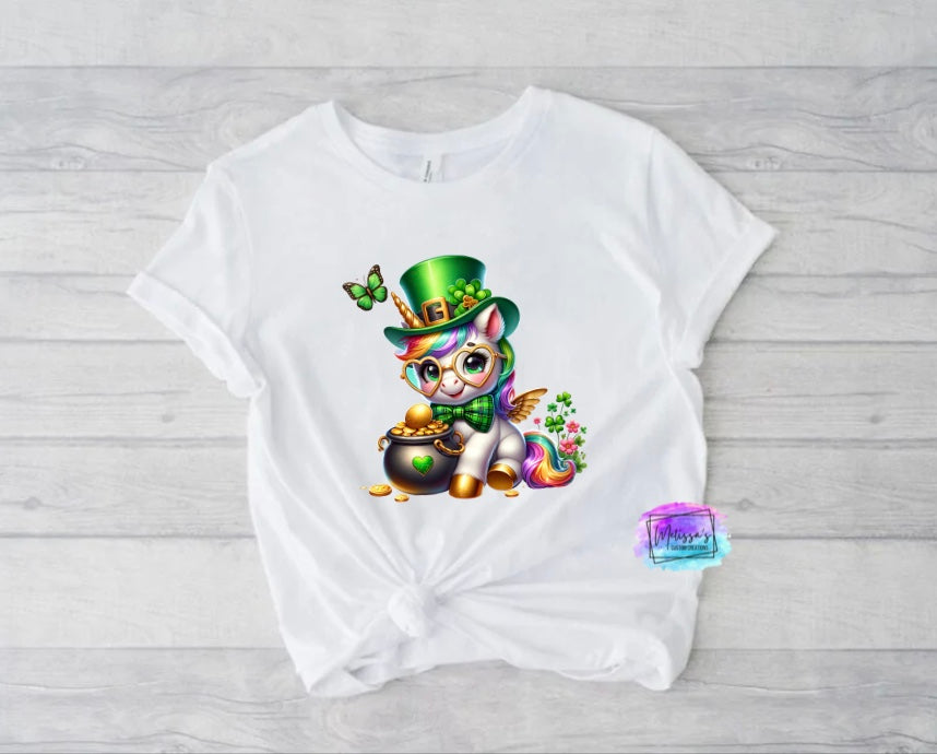 St. Patrick's Day Unicorn T-Shirt (2 designs to choose from)