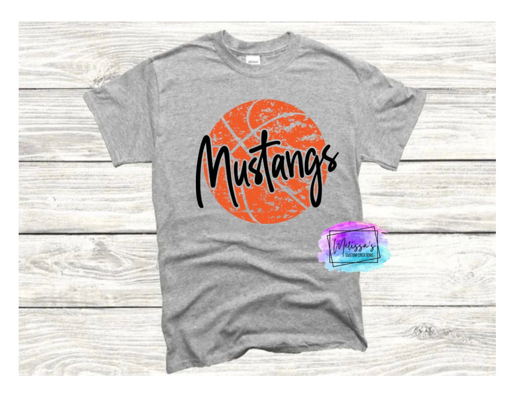 Mustangs Basketball T-Shirt