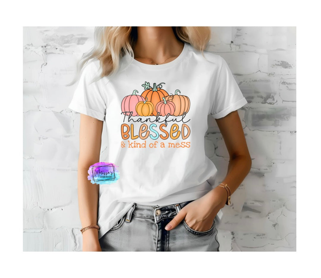 Thankful, Blessed, & Kind of a Mess T-Shirt