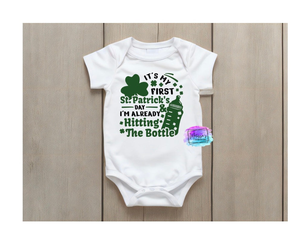 It's My First St. Patrick's Day & I'm Already Hitting the Bottle Bodysuit