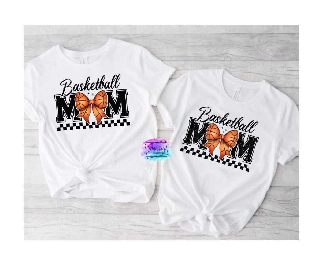 Basketball Mom Bow T-Shirt